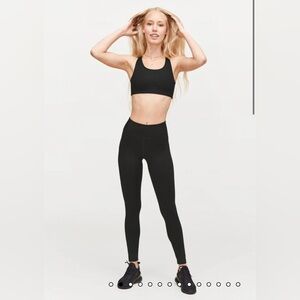 girlfriend collective Black Compressive Mid-Rise Leggings - S
